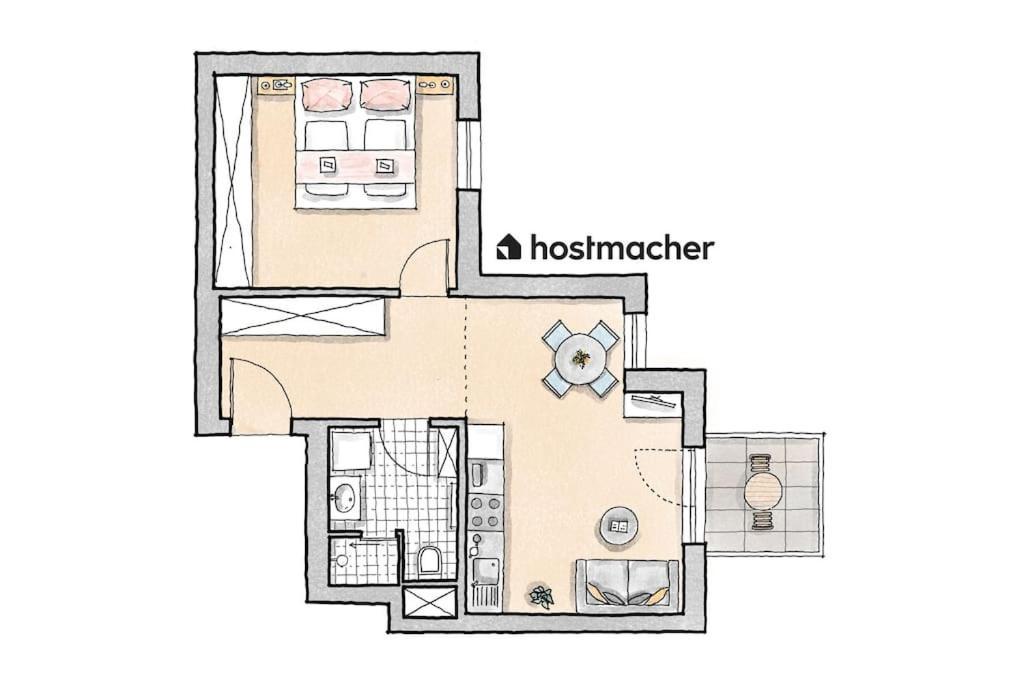 Elegant 1Br Flat With Balcony By Hm Apartment Viena Exterior foto